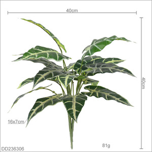 Feuilles Artificielles Murales Miniatures, Fausses Plantes Murales, Bouquet Élégant, Feuilles Vertes Artificielles pour Cimetière - Product Image 3