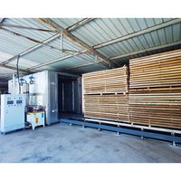 Équipement de séchage et de traitement thermique par carbonisation du bois de type conteneur à chauffage électrique, machine tout-en-un 80KW 6000kg, longue durée de vie