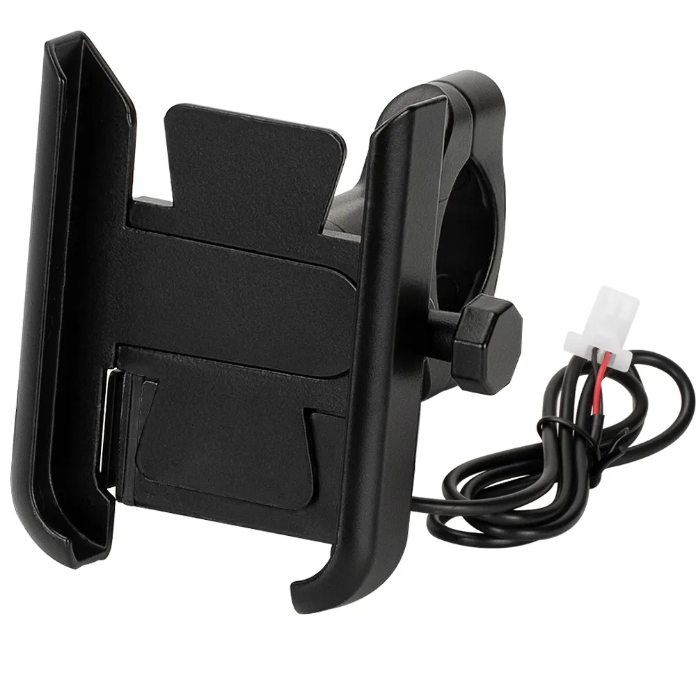 Aluminum Handlebar Mount Phone Holder Motorcycle Bike Phone Holder With USB Charger For 3.5-6.2 Inch Phones