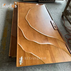 Portes <span class=keywords><strong>d</strong></span>'<span class=keywords><strong>entrée</strong></span> principales en aluminium moulé pour villa <span class=keywords><strong>d</strong></span>'appartement de luxe moderne Portes <span class=keywords><strong>d</strong></span>'<span class=keywords><strong>entrée</strong></span> extérieures en <span class=keywords><strong>bois</strong></span> de sécurité ondulées sculptées en 3D - Product Image 4