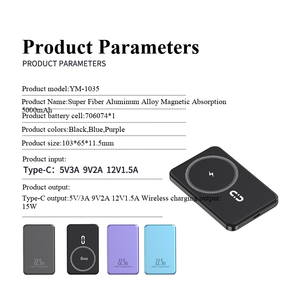 Power Bank Ultra Sottile con Ricarica Wireless, Mini Caricabatterie Portatile 5000mAh 3-in-1, Prodotto di Tendenza 2026 - Product Image 2