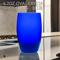 Offre Spéciale – Verres à Shot en Cristal Sans Plomb de 6,7 oz, en Forme d'Œuf, Verres à Vin Bleu Cobalt