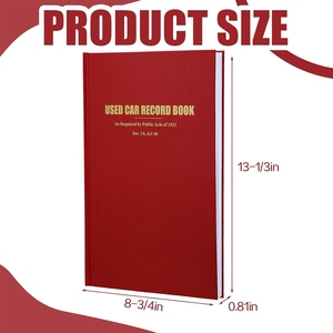 Carnet de notes en papier rouge pour voitures d'occasion, destiné à la gestion des stocks des concessionnaires et aux enregistrements d'enchères - Product Image 2