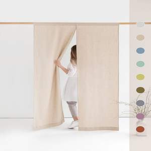 Rideaux en lin de lin européen 100% de style japonais doux, beaucoup de belles couleurs Rideaux en lin Noren parfaitement assortis à votre intérieur - Product Image 1