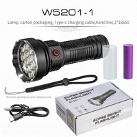 Wason 19 * LED la plus puissante 3200 Lumens forte USB-C de lumière lampe torche en aluminium Rechargeable pour industriel et extérieur