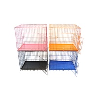 Cage pour chien robuste, cage pour animaux en métal, cage pliable pour animaux de compagnie, pour plusieurs animaux, usage domestique et commercial