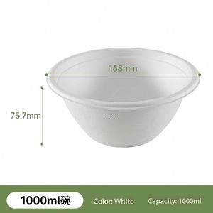 Tazón Redondo Desechable de Bagazo de 1000 ml - Compostable, Antiderrames, Ideal para Sopas, Guisos y Comida para Llevar en Tamaños Familiares - Product Image 2