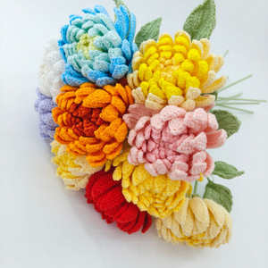 Bouquet <span class=keywords><strong>di</strong></span> Peonie Oversize Fatto a Mano all'Uncinetto in Cotone, Fiore Simulato in Filato Lavabile per Regali e Decorazioni per la Casa - Product Image 3