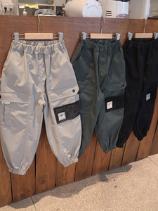 Pantalon de travail à poche unique pour enfants, pantalon d'extérieur chaud en velours fin pour la fin de l'automne - Product Image 4