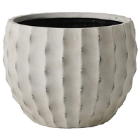 Pot de fleurs créatif unique fait main en forme de cactus pour extérieur, balcon, jardin, en argile fibreuse, finition vernie à l'eau, style moderne et minimaliste