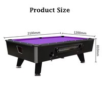 Mesa de Billar Comercial de Lujo Moderna de 8 pies con Sistema de Retorno de Bolas, Operada con Monedas, Modelo 2026, de Gran Venta