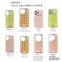 Coque de téléphone à motif à carreaux tendance avec bracelet, compatible iPhone 18 Pro Max, Apple 17 Pro, anti-chute 15/14/16 Pro