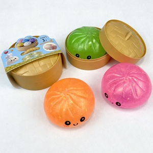 LED Light Dumpling Steamed Bun Silicone Squishy <b>Fidget</b> Squeeze Toy-Eco-Friendly Anti-Anxiety Stress Relief for Adults Kids - Product Image 5