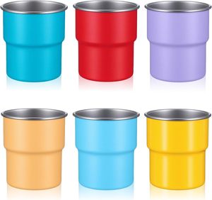 Stackable 304 Stainless Steel Step <b>Cup</b> 300ml 10oz Reusable Metal Tumbler for Coffee Beer Water Daily Use - Product Image 3