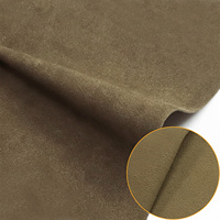 Cuir écologique avec qualité du cuir véritable, tissu en cuir synthétique PU à texture suédée pour vêtements, vestes, manteaux sur mesure