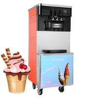Machine à crème glacée 22-30L/H Prix de fabrication automatique de crème glacée molle Machine à crème glacée commerciale pour les affaires Italienne