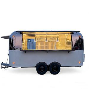 VIC Custom Stainless Steel Aluminum Mobile Food Trailer Multifunctional 4 <b>Wheel</b> Design Built-In Heater for Snack Food Chips - Product Image 5