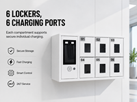 Casier de stockage intelligent multi-portes avec reconnaissance faciale et empreintes digitales pour téléphones portables, fabriqué en Chine