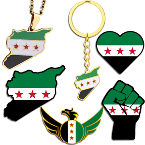 Broche de Amistad Personalizado de Alta Calidad, Pin Magnético con la Bandera de la Revolución Siria, Pin de Solapa con la Bandera de Siria - Product Image 6
