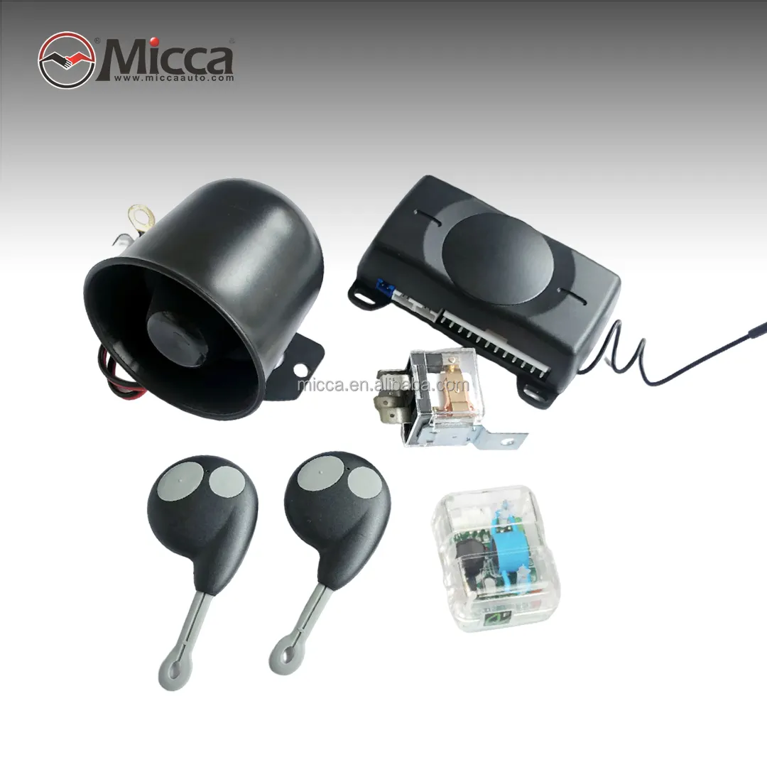 OW250 MICCA KEELOQ + Rolling Code Sistema de alarma de coche de 1 vía con receptor de 2 canales Transmisor de 2 botones