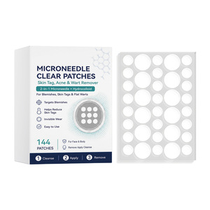 Parches de microagujas para el acné con <span class=keywords><strong>ácido</strong></span> <span class=keywords><strong>salicílico</strong></span> suave, hidrocoloide invisible, para una piel suave y refinada, removedor de verrugas y acrocordones. - Product Image 6