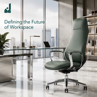 Chaise de bureau ergonomique à dossier haut, en cuir PU respirant, dossier en forme de S, chaise réglable pour la réception, le bureau, les cadres