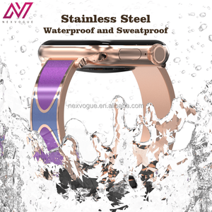 <span class=keywords><strong>Bracelet</strong></span> pour montre série 10, design pop art de luxe tendance 2025, en acier inoxydable respirant et confortable pour femmes - Product Image 4