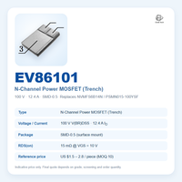 EvolE 100V 12.4A N-Channel Trench MOSFET SMD-0.5 EvolE SMD-0.5 Seri Catu Daya Industri Switching Tegangan Tinggi
