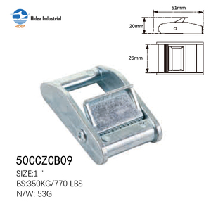 Tensor <span class=keywords><strong>de</strong></span> Correas Industrial <span class=keywords><strong>de</strong></span> Liberación Rápida con Hebilla <span class=keywords><strong>de</strong></span> Leva, 1 pulgada, BS 350 kg, Galvanizado, ASME B30.9 EN12195-2 para Amarre - Product Image 2