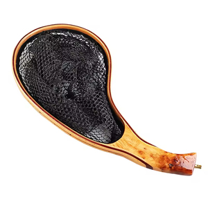 Red <span class=keywords><strong>de</strong></span> Pesca SEA PRO <span class=keywords><strong>de</strong></span> Madera <span class=keywords><strong>de</strong></span> Alcanfor Dorado con Malla Recubierta, Hebilla Magnética Resistente, Micro Ligera para Pesca <span class=keywords><strong>de</strong></span> Boca <span class=keywords><strong>de</strong></span> Caballo - Product Image 3
