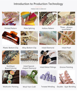 Pinza de Pelo con Forma de <span class=keywords><strong>Pulpo</strong></span> de la Serie Océano, Material de Acetato de Alta Calidad, Personalizable, Versátil, Pinza de Pelo para Mujer - Product Image 3