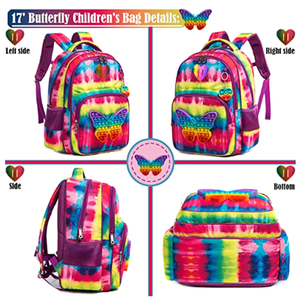 Jouet arc-en-ciel personnalisé pour enfants, sac à dos Pop en Silicone, licorne, sacs d'école pour enfants et sac de boîte à déjeuner pour filles - Product Image 5