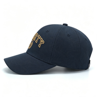 Topi Baseball 6-Panel Berstruktur dengan Bordir 3D Logo Liberty Custom, Gesper Logam, dan Pinggiran Melengkung untuk Grosir dan OEM