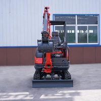 Mini-excavatrice EPA CE avec moteur Kubota, 1 tonne, machine à creuser sur chenilles pour travaux de jardinage, d'aménagement paysager et de terrassement