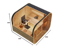 Precio al por mayor Sauna de cedro al aire libre 8 personas Sauna de diseño moderno Barril al aire libre