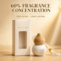 Diffuseur d'air suspendu personnalisé pour voiture, forme de gourde, bouteille avec bouchon en bois naturel, pour voiture, bureau, armoire, chambre, fabricant OEM ODM