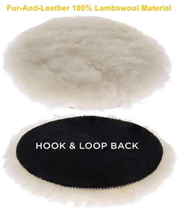 US Local Stock Ships In 24H Free Shipping USA 4PCS 5&quot; Hook And Loop Auto Wool <strong>Buffer</strong> Wheels Polishing Waxing Buffing Pads - Product Image 2