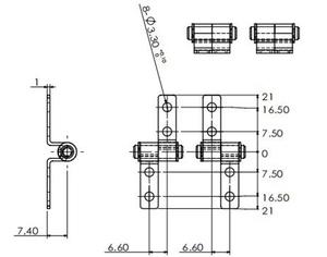 XK557 <span class=keywords><strong>Mini</strong></span> couple charnière caméra ordinateur matériel Friction séjour couple charnière moderne Stock petites charnières pour boîte en bois ISO9001 - Product Image 6