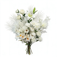 Offre Spéciale : Bouquet de fleurs artificielles en soie blanches, sur pied, respectueuses de l'environnement, pour décoration florale de mariage et de la maison