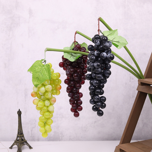 Bouquet de raisins artificiels violets et verts pour Halloween et Pâques, guirlande de fruits en plastique pour arbre, décoration suspendue pour cour, fleurs et fruits en soie - Product Image 1