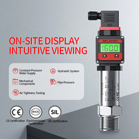 Transmetteur de pression intelligent à affichage LED numérique 160 bar 250 bar vers 4-20 mA 0-10 V RS485 M20*1.5 Capteur de pression d'eau, de carburant et de diesel