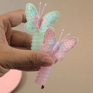 Coletero de Plástico Duradero con Diseño de Mariposa <span class=keywords><strong>para</strong></span> <span class=keywords><strong>Niñas</strong></span>, Lazos <span class=keywords><strong>para</strong></span> el Cabello Rizado, <span class=keywords><strong>Flores</strong></span> <span class=keywords><strong>para</strong></span> el Cabello - Product Image 4