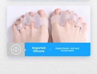 Correcteur d'hallux valgus pour le gros orteil - Séparateur d'orteils pour hallux valgus et varus, redresseur d'orteils superposés