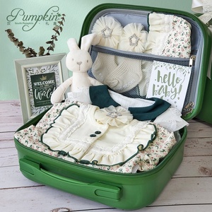 Caja de Regalo de Ropa de Verano de Algodón con Encaje Floral <span class=keywords><strong>y</strong></span> Temática Forestal Personalizada, Regalo de Peluche para el Primer Cumpleaños del Bebé, Luna Llena, 100 Días - Product Image 3