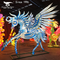 Traditionelle chinesische Festival feier Neujahr Seide Tier laterne Dinosaurier Form Abschluss Ramadan Schule Thanksgiving