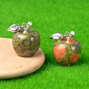 Tendance 2026 : Pendentif artisanal en jaspe Picasso poli, sculpté en cristal, en forme <span class=keywords><strong>de</strong></span> mini pomme d'Adam, objet décoratif en pierre précieuse, ornement cadeau pour la veille <span class=keywords><strong>de</strong></span> Noël - Product Image 6