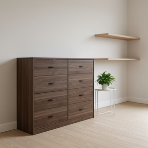 Cassettiera Grande con Ampio Spazio di Archiviazione, Facile da Montare, Cassetti con Maniglie Nere, Mobile Moderno a 6 Cassetti per Soggiorno, Casa, Bar, Stile Rustico Convertibile - Product Image 1