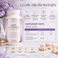 Capsules éclaircissantes pour la peau OEM ODM, supplément de soin de la peau au glutathion pour un teint lumineux