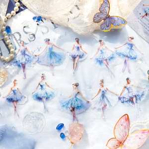 20 unids/pack pegatinas de PET serie Ballet bailarina manual Material decoración Collage pegatinas de fondo - Product Image 2