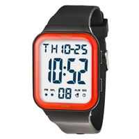 Reloj Deportivo Digital LASIKA WF157 3BAR Resistente al Agua, Unisex, Pantalla LCD, Esfera Negra, Calendario, Alarma, Cronómetro, EL